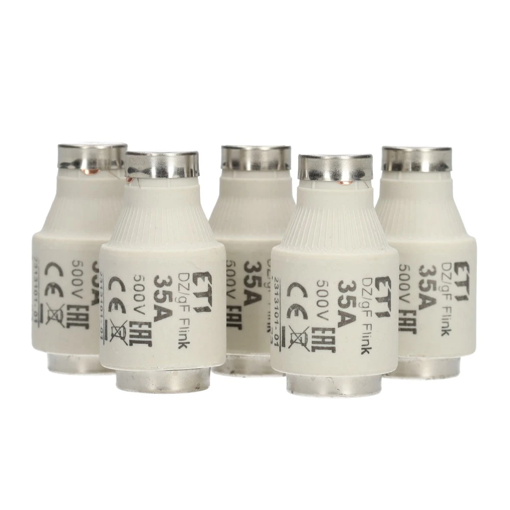 Miniatuur van ETI zekering dz 35A snel DIII per 5 stuks