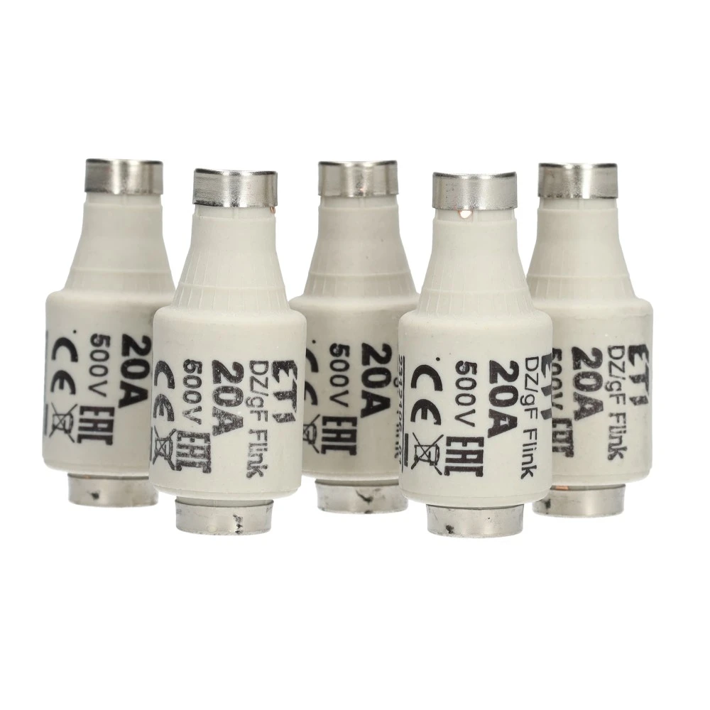 Miniatuur van ETI zekering dz 20A snel DII per 5 stuks
