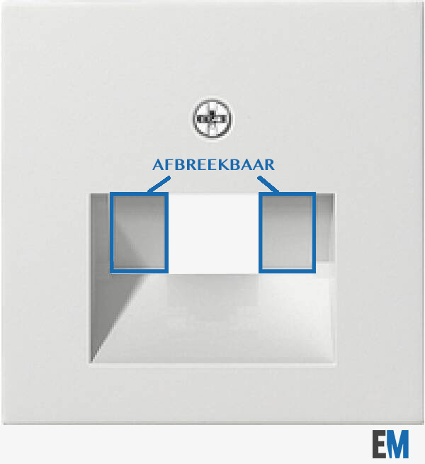 Miniatuur van Gira centraalplaat UAE/IAE netwerkaansluitdoos - systeem 55 zuiver wit mat (027027)