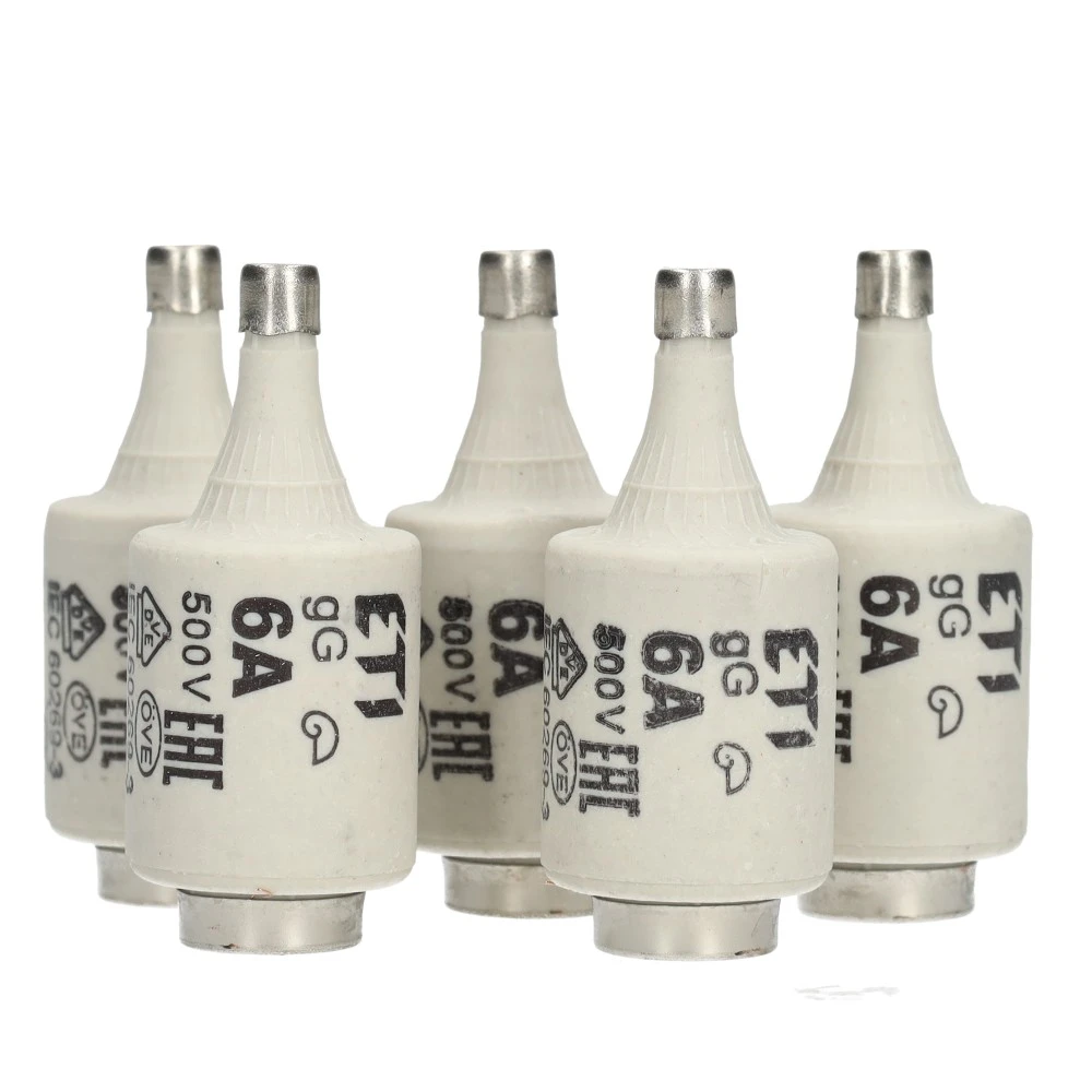 Miniatuur van ETI zekering dz 6A traag DII per 5 stuks