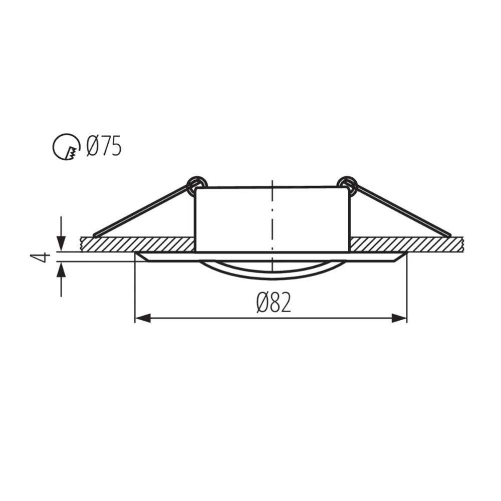 Miniatuur van Kanlux inbouwspot G5.3 kantelbaar zaagmaat Ø75mm RVS (2783)
