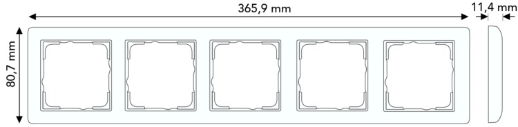 Miniatuur van Gira afdekplaat stopcontact 5-voudig - standaard 55 zuiver wit mat (021504)