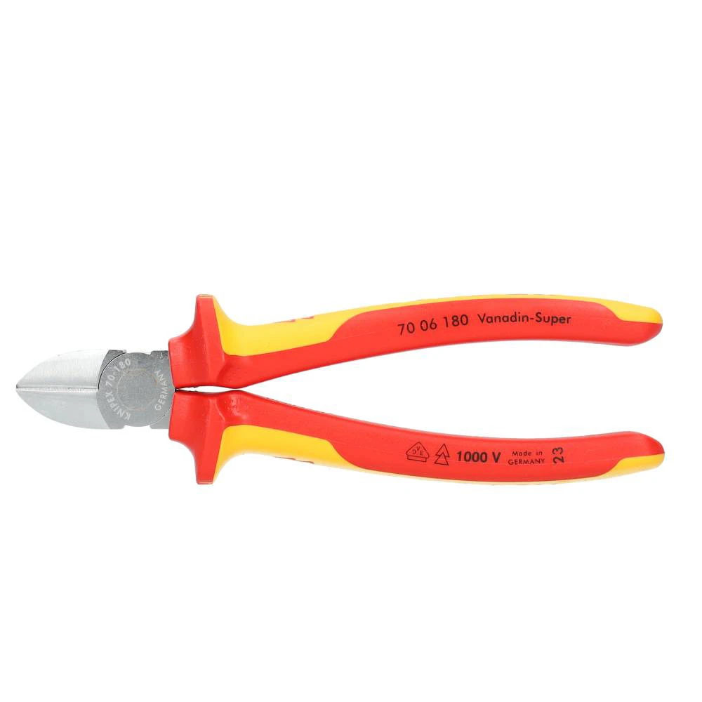 Miniatuur van KNIPEX zijkniptang verchroomd comfort 180mm VDE (70 06 180)
