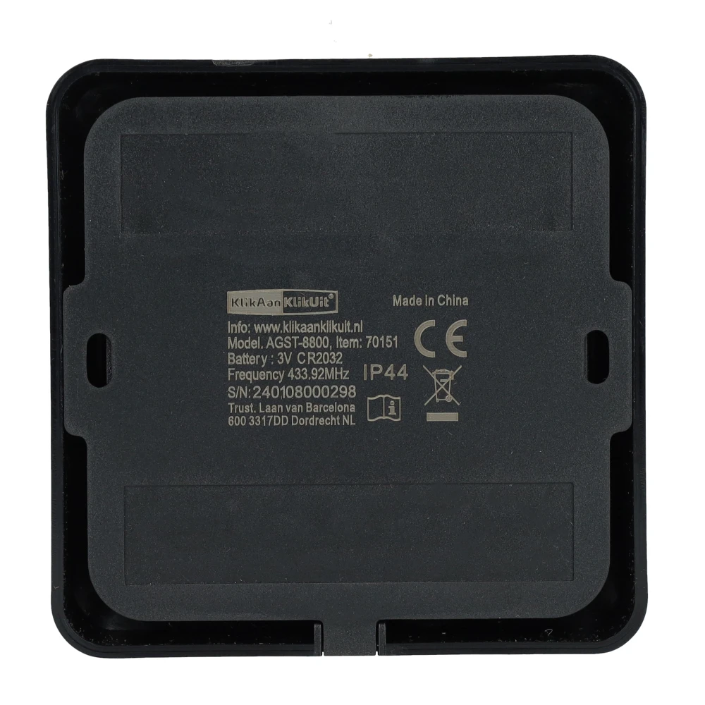 Miniatuur van KLIKAANKLIKUIT draadloze wandschakelaar voor buiten - AGST-8800 zwart (70151)