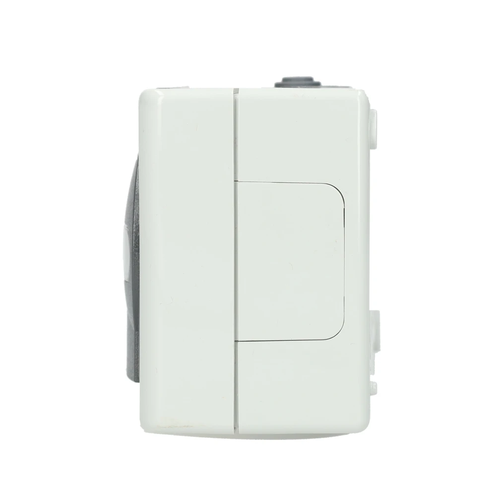 Miniatuur van Kopp Kopp blue electric stopcontact IP44 horizontaal met deksel en randaarde 2-voudig opbouw grijs (131256002)