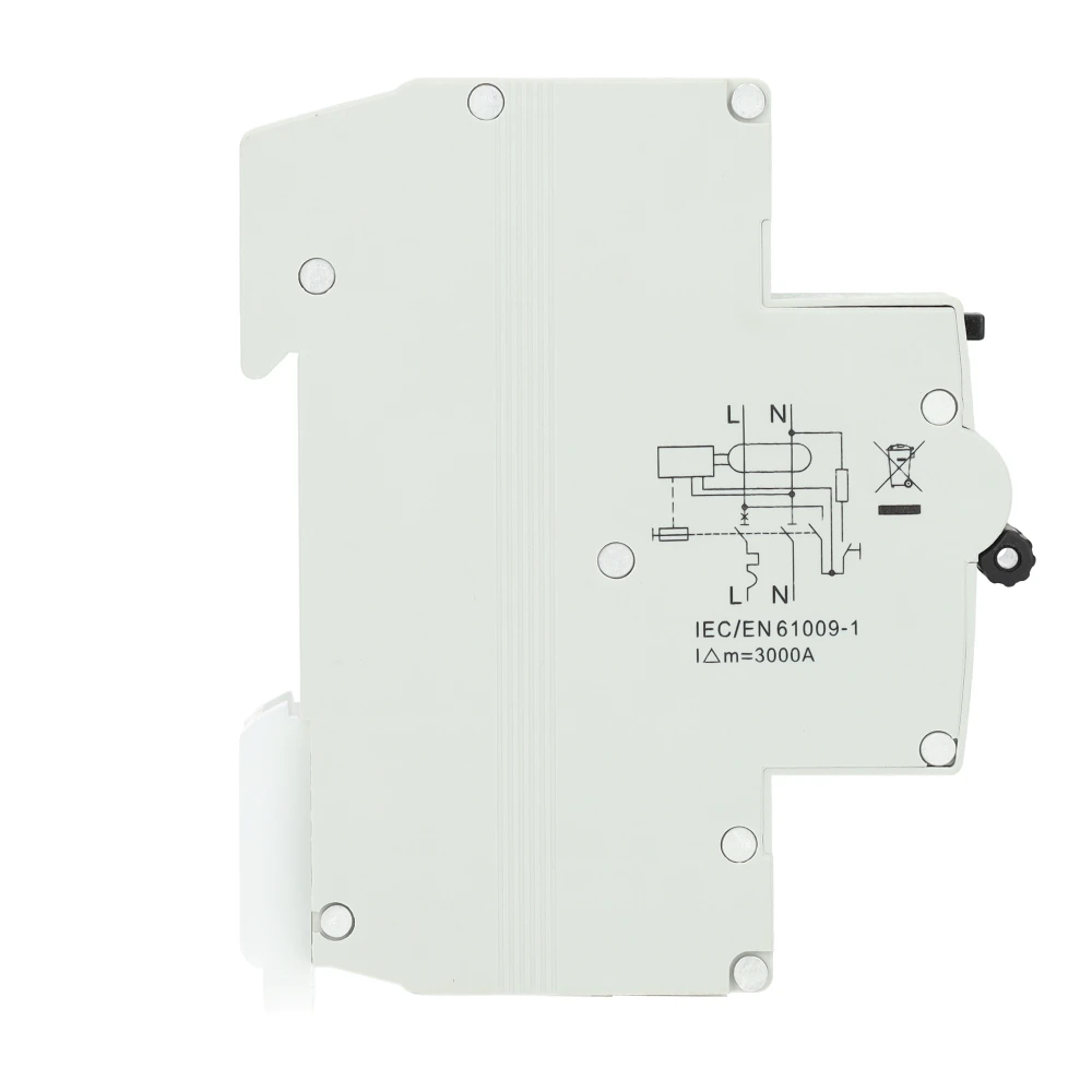 Miniatuur van EMAT differentieelautomaat 1-polig+nul 16A B-curve 100mA (85006012)