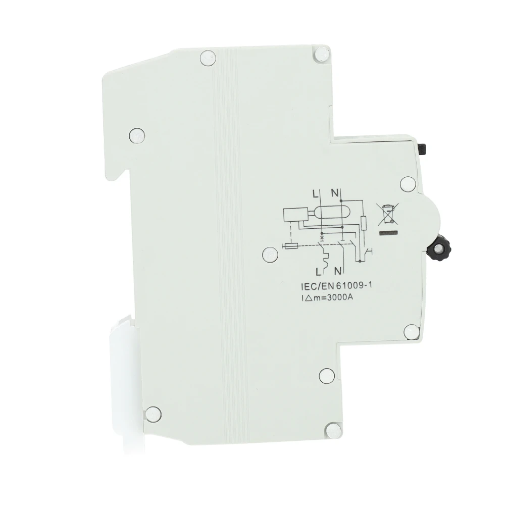 Miniatuur van EMAT differentieelautomaat 1-polig+nul 16A C-curve 100mA (85006013)
