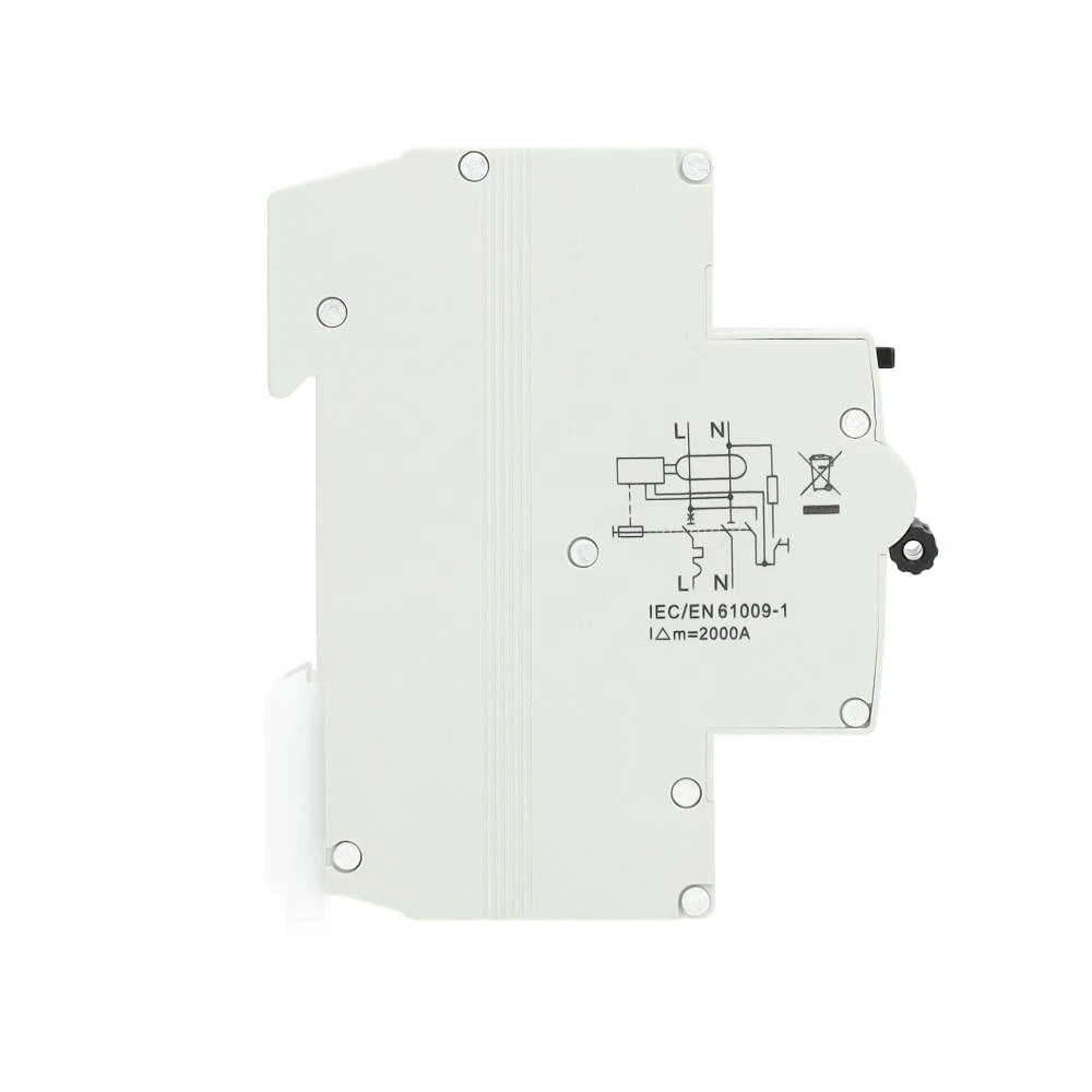 Miniatuur van EMAT differentieelautomaat 1-polig+nul 20A B-curve 100mA (85006014)