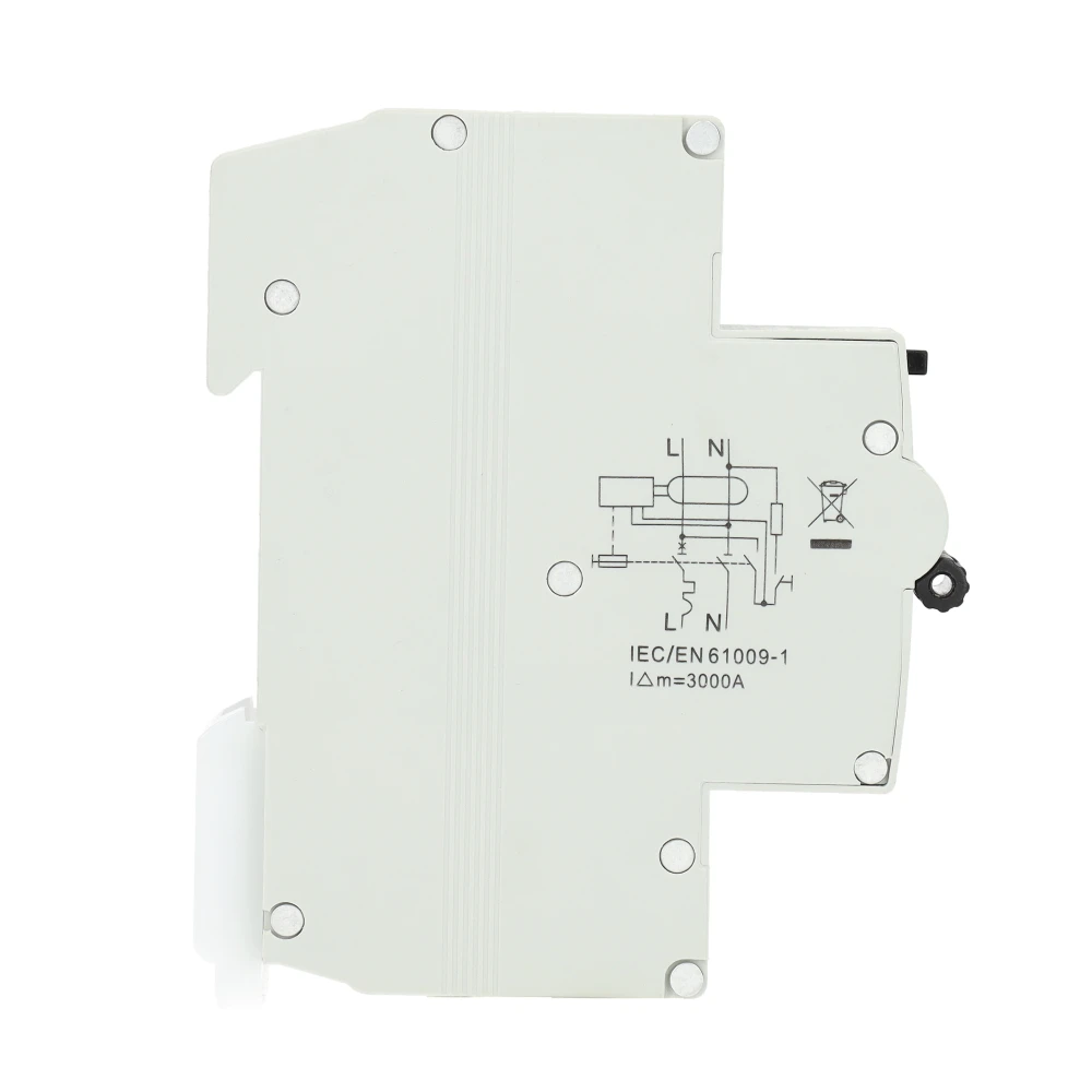 Miniatuur van EMAT differentieelautomaat 1-polig+nul 20A C-curve 100mA (85006015)