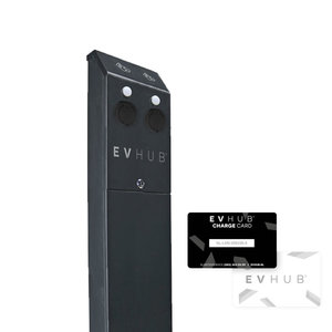 Miniatuur van EVHUB dubbele laadzuil 11kW type 2 socket - zwart (EVHUB201802PAS)