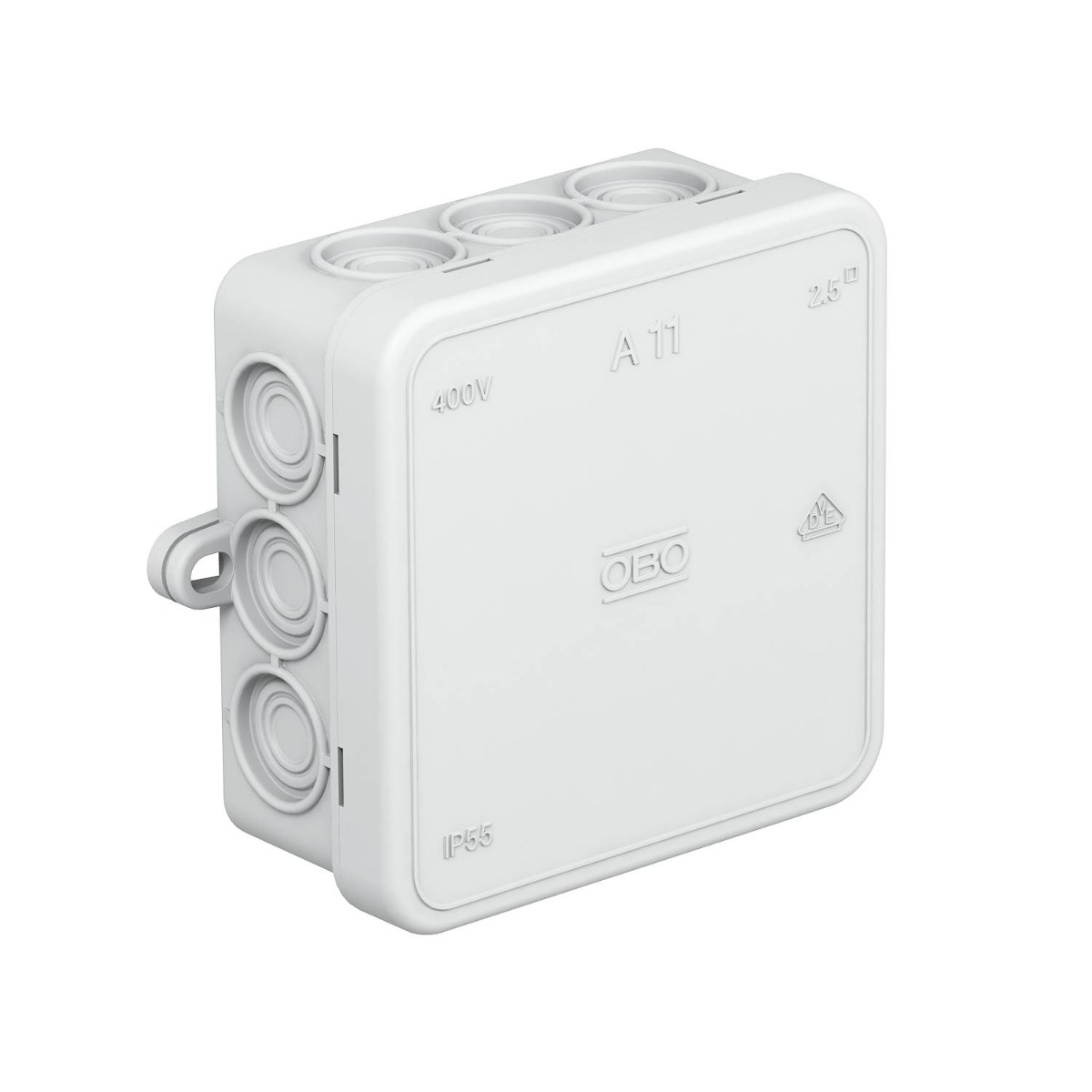 Miniatuur van OBO kabeldoos 85x85x40 - lichtgrijs IP54 (A 11)
