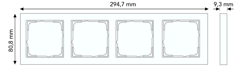 Miniatuur van Gira E2 afdekplaat stopcontact 4-voudig - zwart mat (021409)