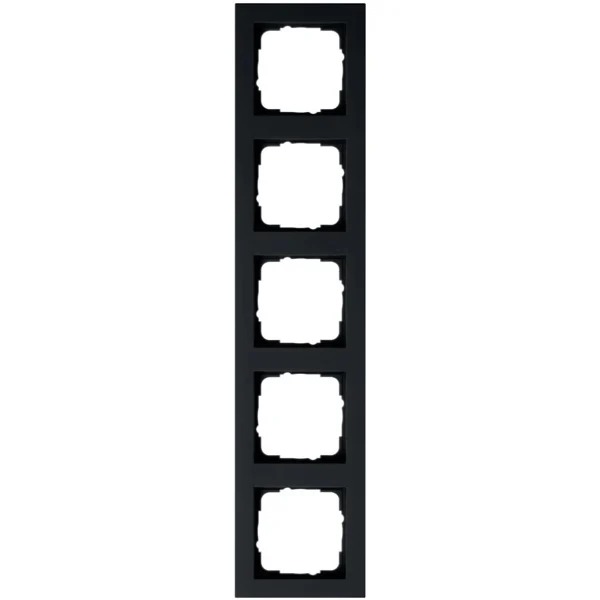 Miniatuur van Gira E2 afdekplaat stopcontact 5-voudig - zwart mat (021509)