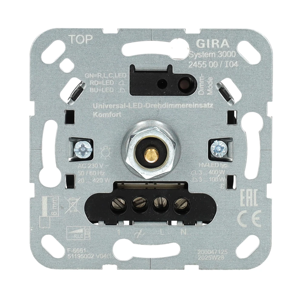 Miniatuur van Gira Systeem 3000 universele LED draaidimmer komfort (245500)