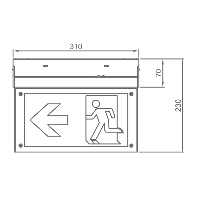 Miniatuur van EMhub Opbouw led noodverlichting 2W 6000K ST-testknop