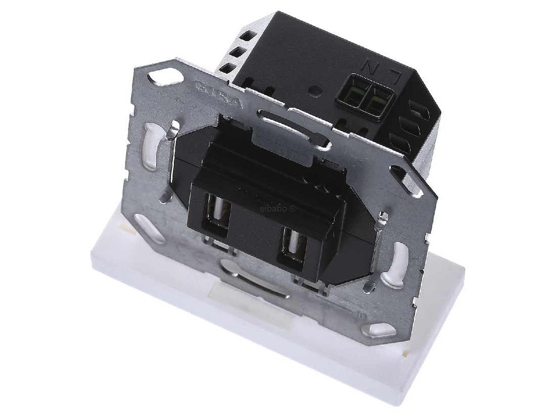 Miniatuur van Gira USB-voeding 2-voudig type A/A basiselement (235900)