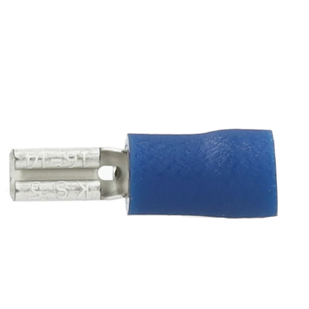 Miniatuur van Intercable Q-serie DIN geïsoleerde vlaksteekhuls 1,5-2,5 mm² 6,3x0,8 messing - blauw per 100 stuks (ICIQ268FH)