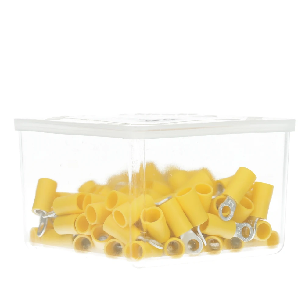 Miniatuur van KLEMKO geïsoleerde ringkabelschoen M4 voor 4,0-6,0 mm², PVC per 100 stuks
