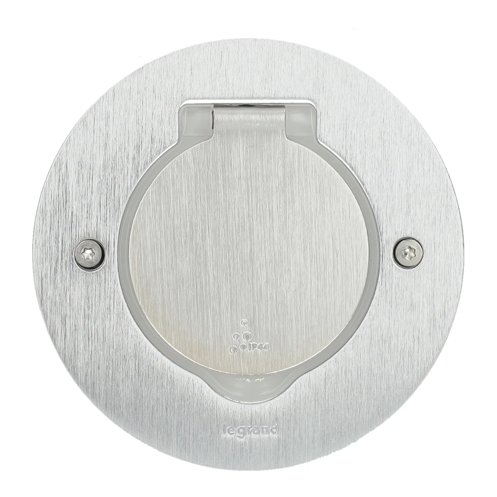 Miniatuur van Legrand platinum vloerstopcontact 2mod. rond RVS IP44 IK08 (zonder Mosaic) (089701)