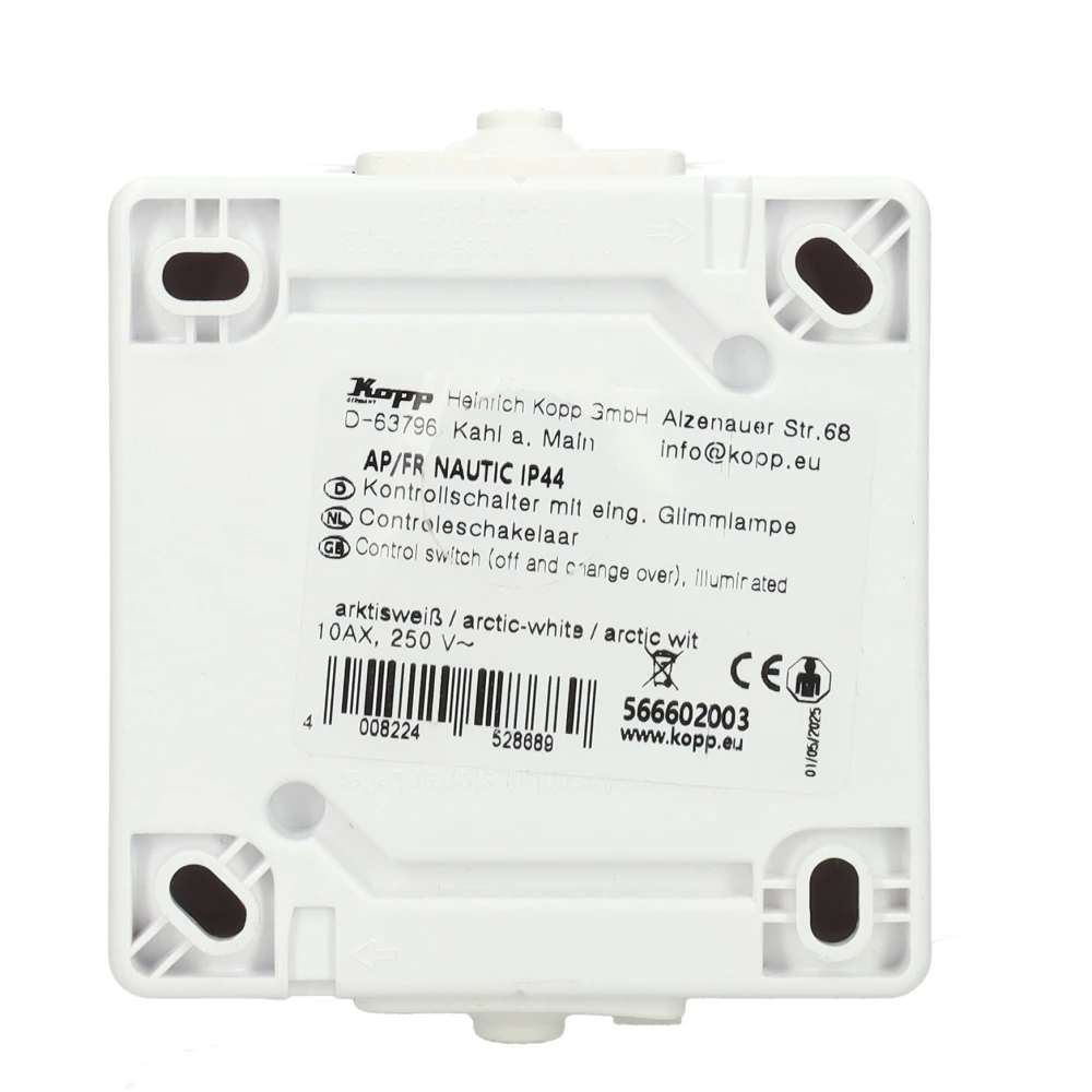 Miniatuur van Kopp NAUTIC controleschakelaar IP44 - arctic wit (566602003)