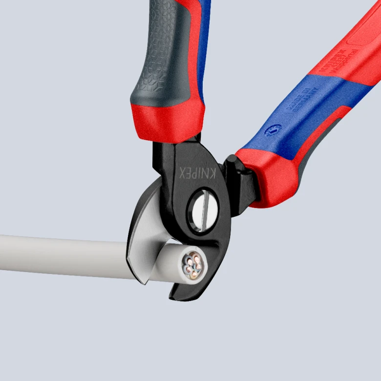 Miniatuur van KNIPEX kabelschaar capaciteit 50mm2 lengte 165mm met 3-comp comfort handgreep KNIPEXtend (9512165)