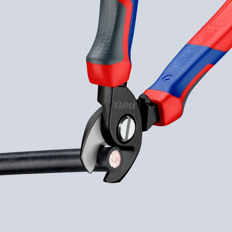Miniatuur van KNIPEX kabelschaar capaciteit 50mm2 lengte 165mm met 3-comp comfort handgreep KNIPEXtend (9512165)