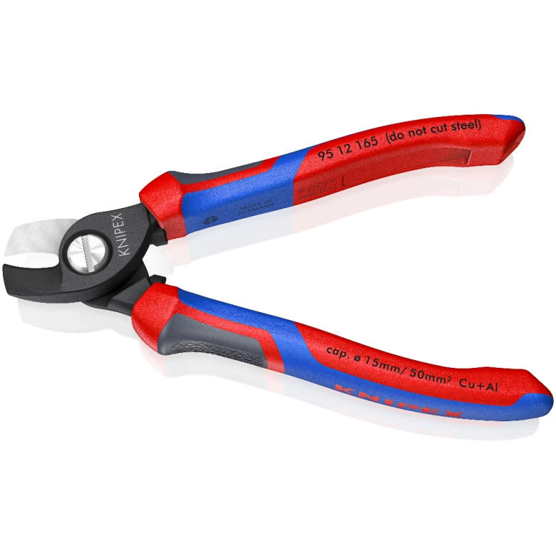 Miniatuur van KNIPEX kabelschaar capaciteit 50mm2 lengte 165mm met 3-comp comfort handgreep KNIPEXtend (9512165)