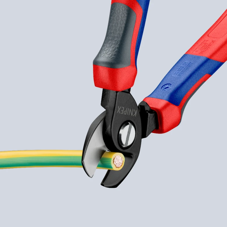 Miniatuur van KNIPEX kabelschaar capaciteit 50mm2 lengte 165mm met 3-comp comfort handgreep KNIPEXtend (9512165)