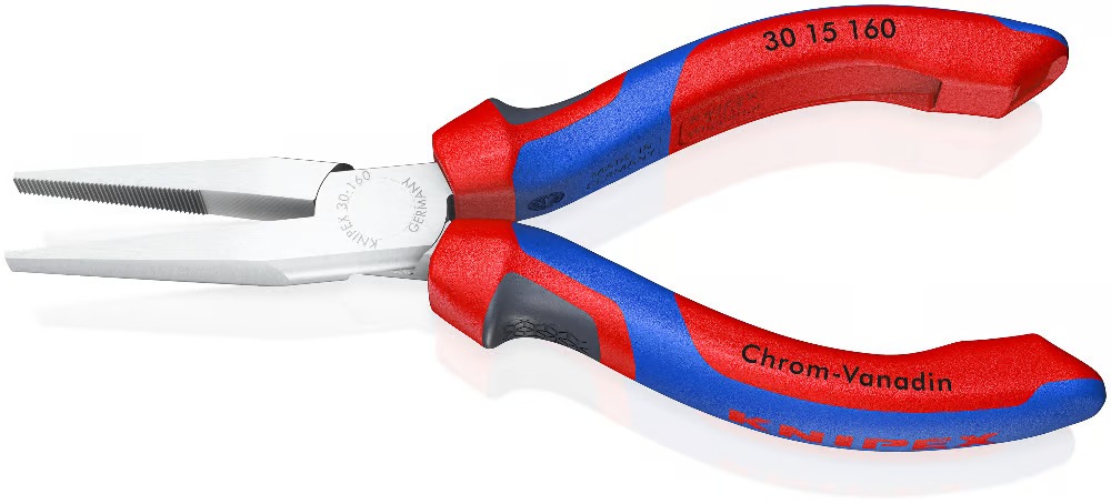 Miniatuur van KNIPEX langbektang verchroomd platte bek 160 mm (30 15 160)