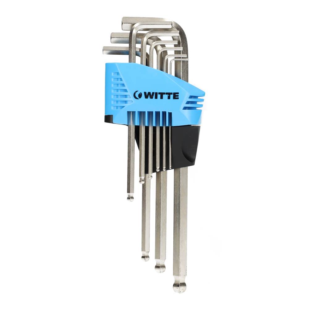 Miniatuur van Witte 9-delige stiftsleutelset inbus kogelkop (450313016)
