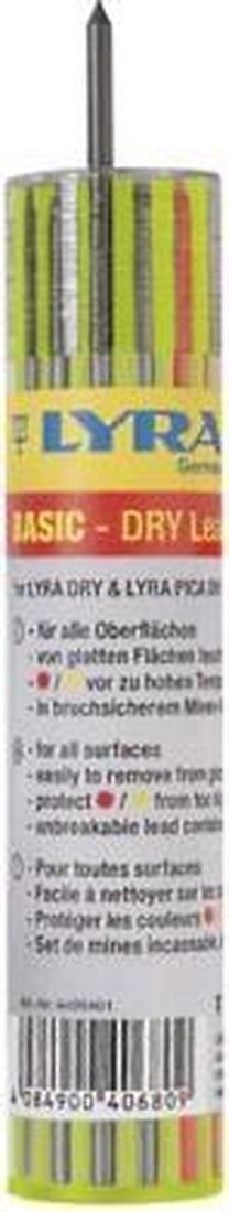 Miniatuur van Lyra reservestiften 6x grafiet 3x rood 3x geel (850336)
