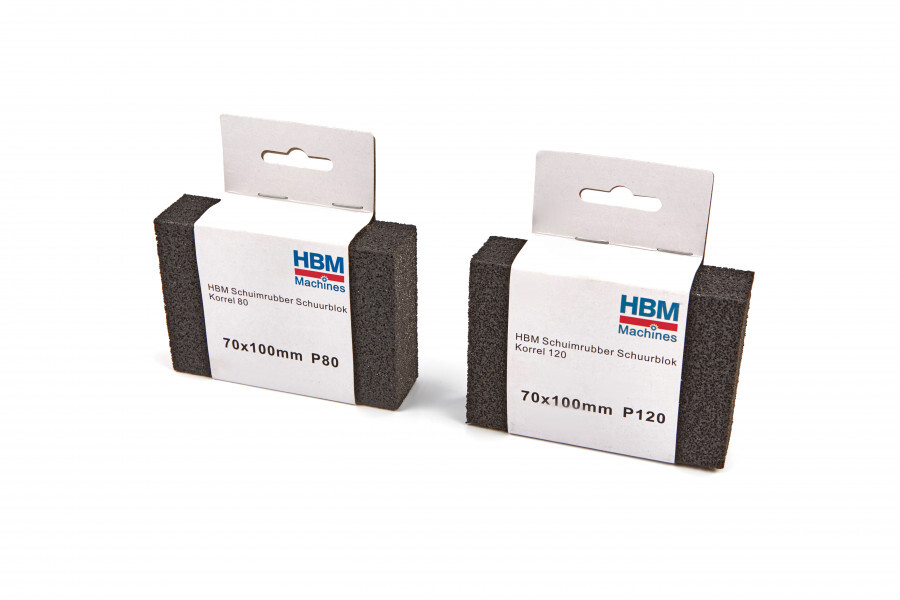 Miniatuur van HBM schuimrubber schuurblok korrel 80 (8762)