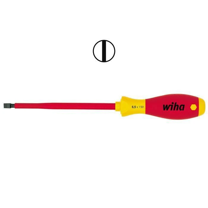 Miniatuur van Wiha SoftFinish schroevendraaier VDE sleuf 3.0x0.5mm 204mm lengte - schacht 100mm (00821)