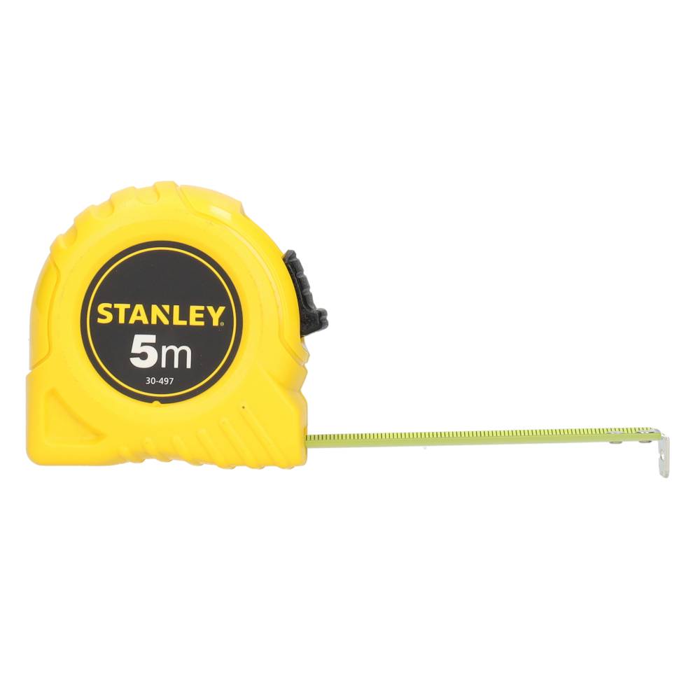 Miniatuur van Stanley rolbandmaat rolmaat met stop 5m 19mm geel met clip (0-30-497)