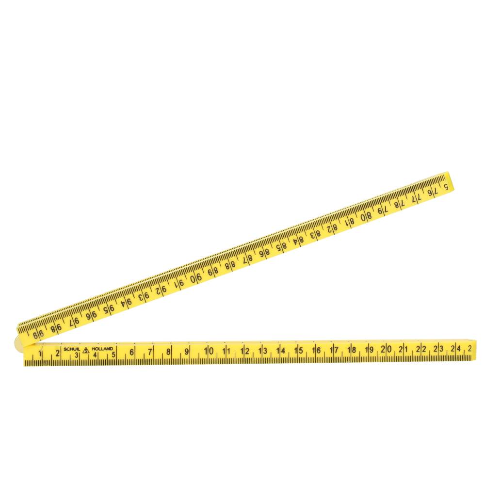 Miniatuur van Schuil duimstok vouw kunststof 1m 4-delig - geel (8623)