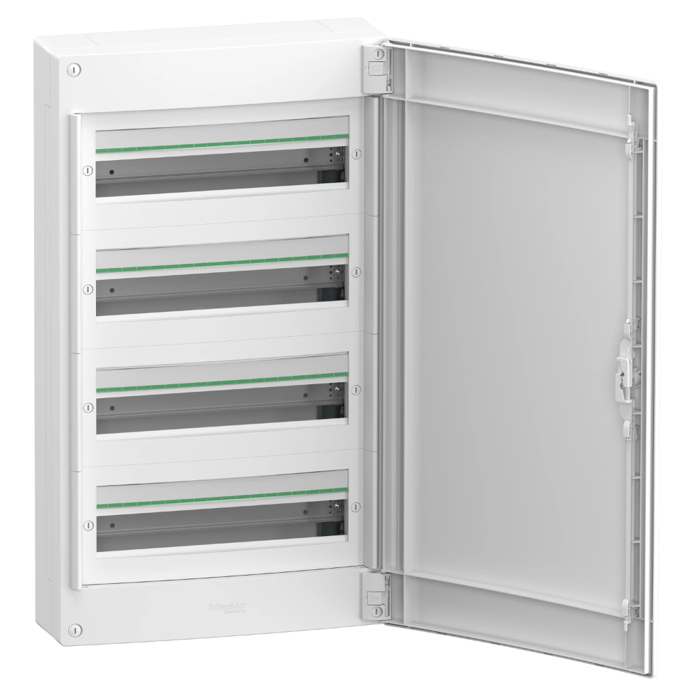 Miniatuur van Schneider Electric prismaSeT lege zekeringkast 4-rijen 72 modules met volle deur - wit (LVSXL418)