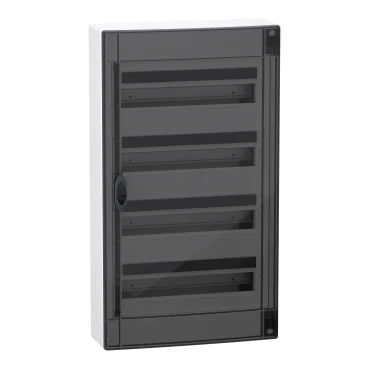 Miniatuur van Schneider Electric PrismaSeT XS lege zekeringkast 4-rijen van 18 modules 125A transparante deur IP40 - wit (LVSXM418)