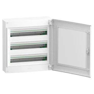 Miniatuur van Schneider Electric PrismaSeT XS lege zekeringkast 3-rijen van 24 modules 125A transparante deur IP40 - wit (LVSXM324)