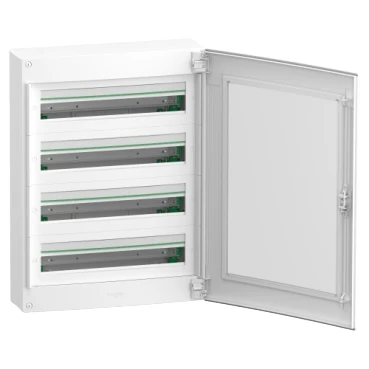 Miniatuur van Schneider Electric PrismaSeT XS lege zekeringkast  4-rijen van 24 modules 125A blinddeur IP40 - wit (LVSXM424)