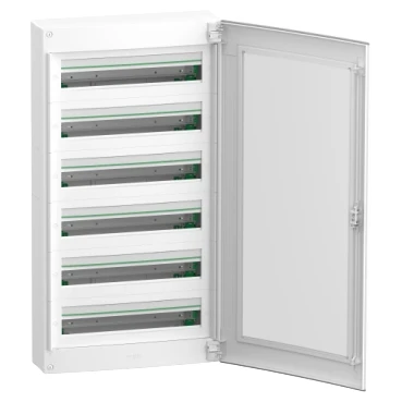 Miniatuur van Schneider Electric PrismaSeT XS lege zekeringkast 6-rijen van 24 modules 125A transparante deur IP40 - wit (LVSXM624)