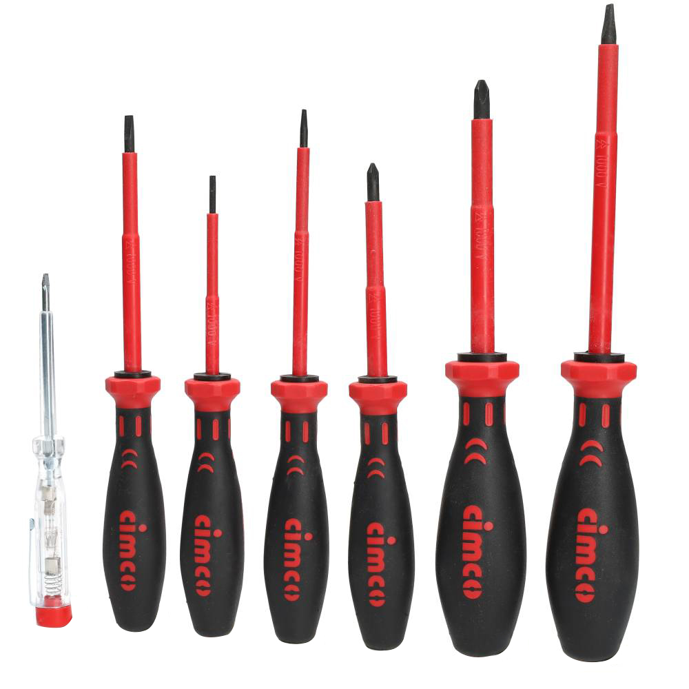 Miniatuur van Cimco schroevendraaierset sleuf + PH VDE 1000V 7-delig (117800)