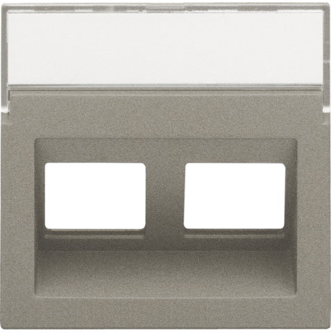 Miniatuur van Niko centraalplaat data 2x RJ45 schuine uitgang bronze coated (123-65400)