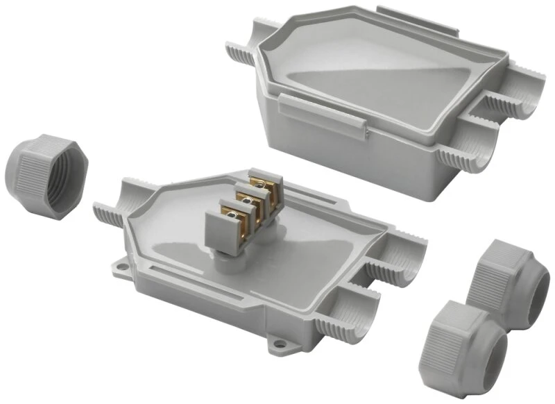 Miniatuur van Raytech BABY BOX IP68 met 3 ingangen voorgevuld met gel compleet 90x80x48mm grijs (BABYBOX)
