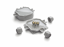 Miniatuur van Raytech READY BOX 90 IP68 met 3 ingangen voorgevuld met gel compleet 90x90x45mm grijs (READYBOX90)