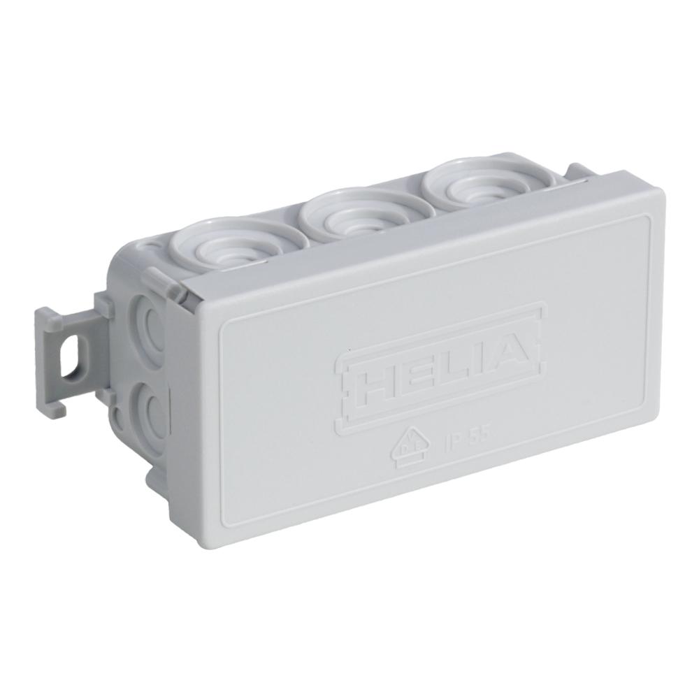 Miniatuur van Helia kabeldoos IP55 10 kabelinvoeren membraan klikdeksel 82x42x37mm grijs (250)