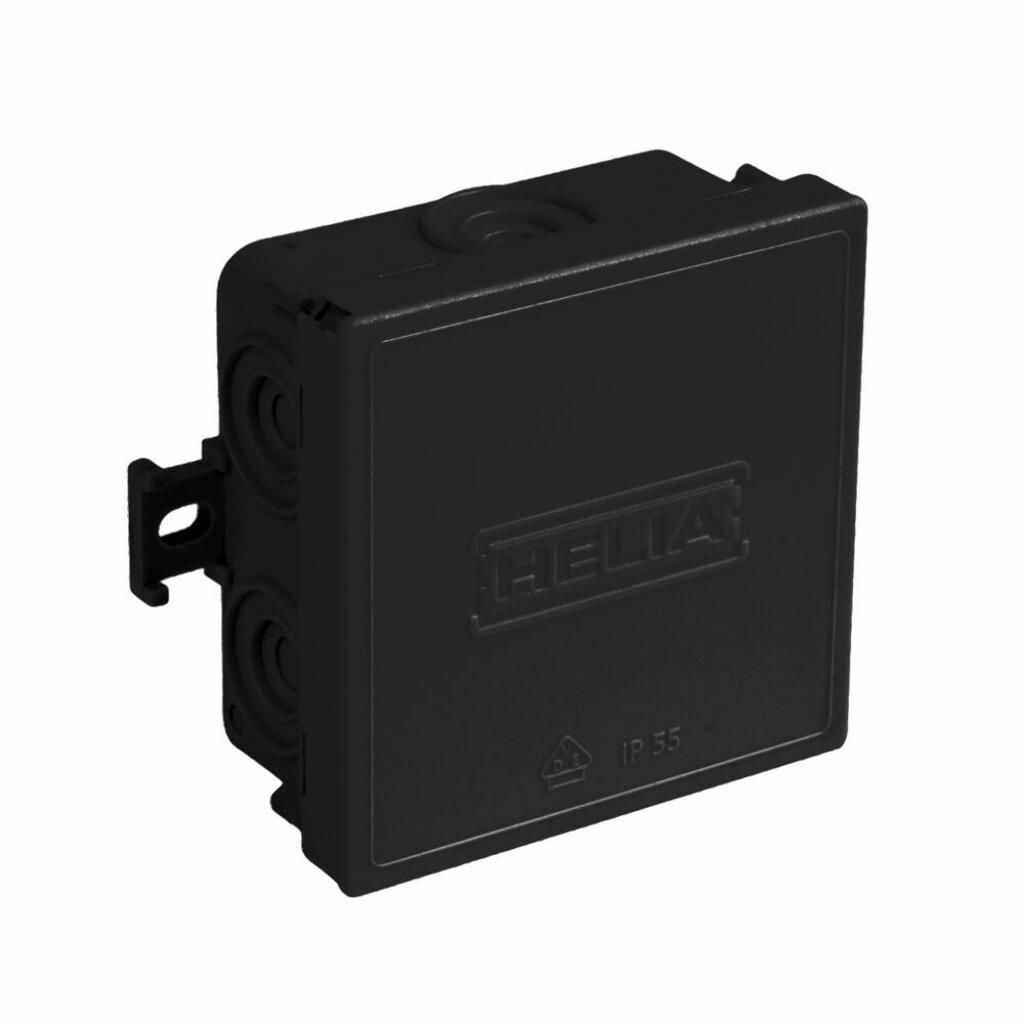 Miniatuur van Helia aftakdoos IP55 7 kabelinvoeren membraan klikdeksel 75x75x37mm zwart (25266)