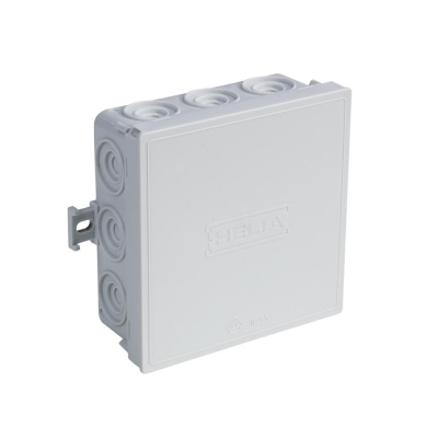 Miniatuur van Helia aftakdoos IP55 12 kabelinvoeren membraan klikdeksel 100x100x42mm grijs (256)