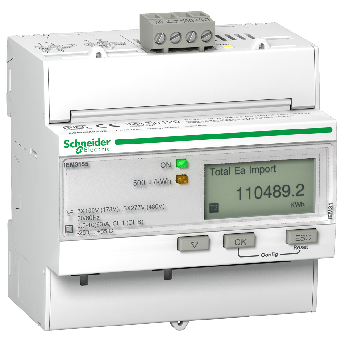 Miniatuur van Schneider Electric energieteller driefasig multi MID 63A ModBus (A9MEM3155)