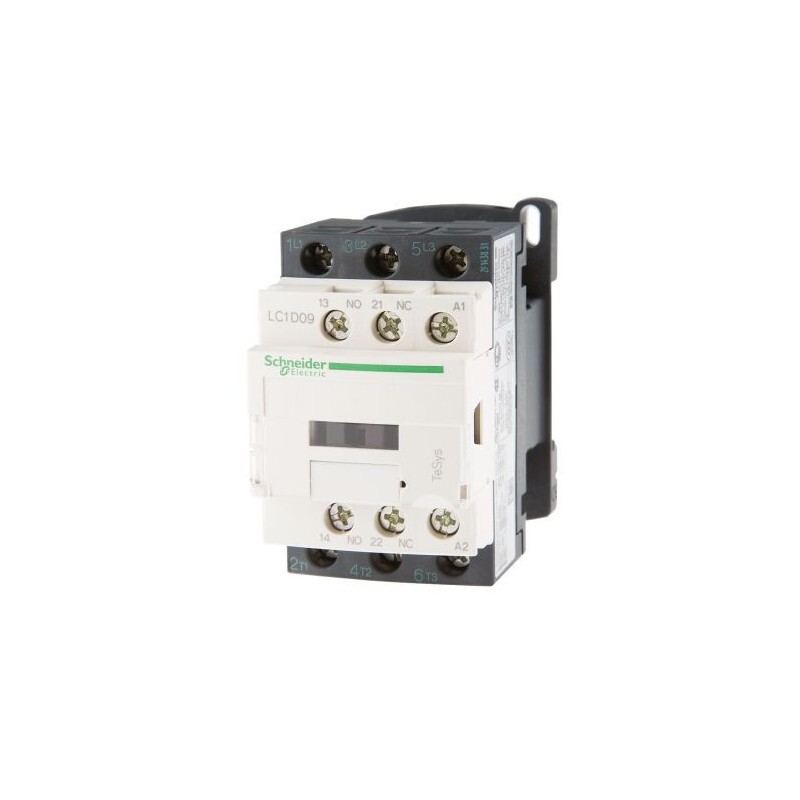 Miniatuur van Schneider Electric contactor 9A AC3 3-polig 1NO+ 1NC 24VAC 50/60HZ TeSys D (LC1D09B7)