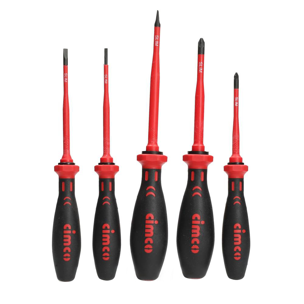 Miniatuur van Cimco schroevendraaierset sleuf + PZ VDE 1000V 5-delig (117850)